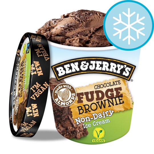 Ben & Jerry Dairy Free Chocolate Fudge Brownie Ice Cream 500Ml Tesco Groceries