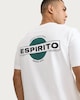 image 1 of F&F Pure Cotton Espirito Slogan Relaxed Fit T-Shirt in Cream