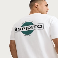 F&F Pure Cotton Espirito Slogan Relaxed Fit T-Shirt in Cream