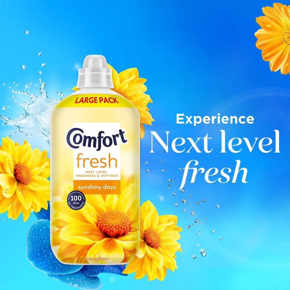 image 1 of Comfort Fresh Fabric Conditioner Sunshiny Days 52 Washes 1560ml