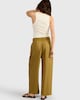 image 3 of F&F Lyocell Blend Pleated Barrel Leg Belted Trousers in Olive