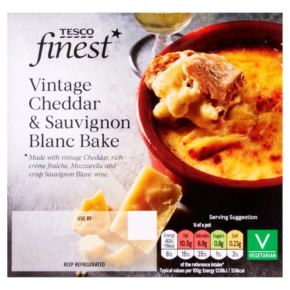 Tesco Finest Vintage Cheddar & Sauvignon Blanc Bake 150g