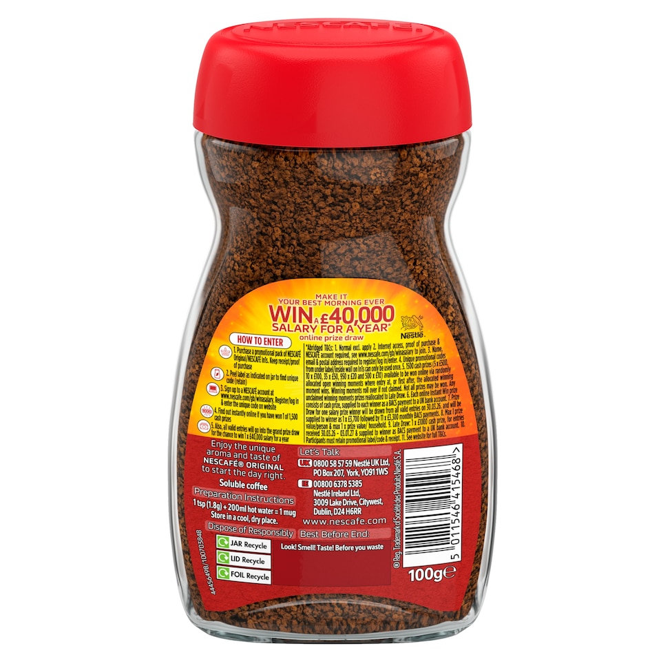 image 1 of Nescafe Original Instant Coffee 100g