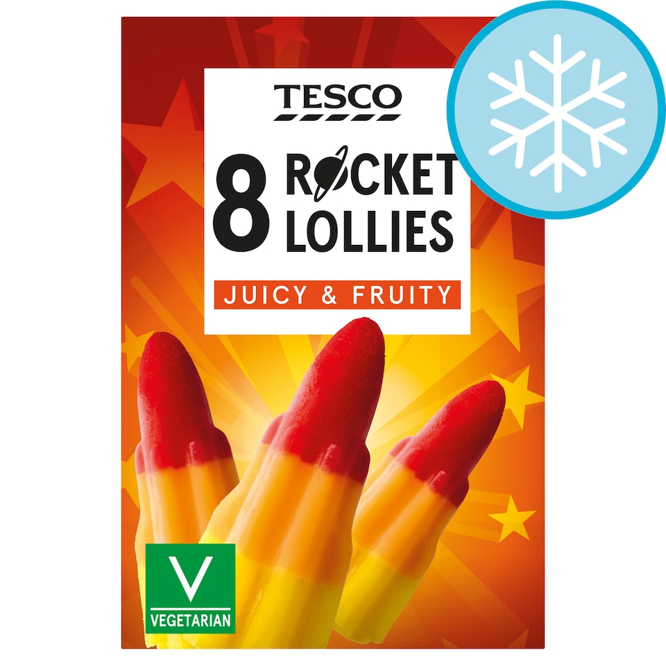 Tesco Rocket Lollies 8 Pack 464Ml