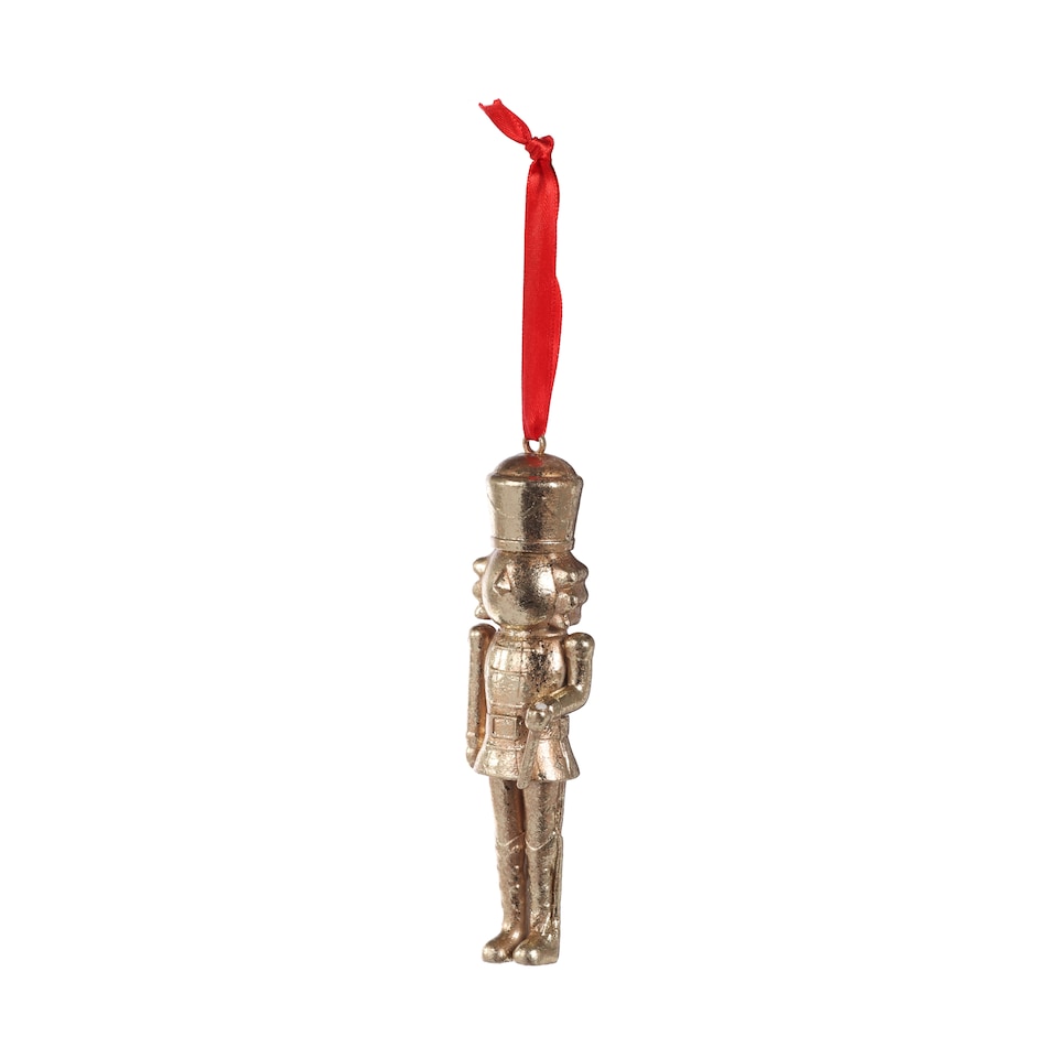 IG Design Gold Nutcracker Hanging Christmas Decoration