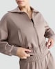 image 1 of F&F Active Modal Rich Collared Zip Up Jacket in Brown