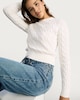 image 1 of OH ME OH MY Cotton Rich Cable Knit Jumper in White