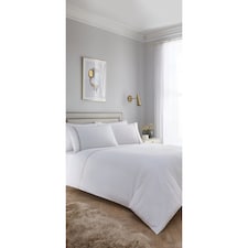 West Park Neutral stitch stripe Duvet Set Double
