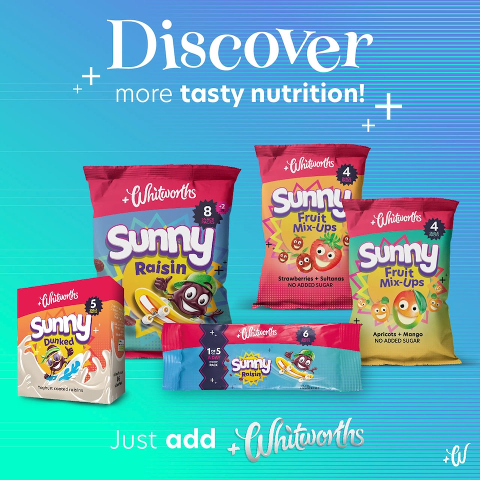 image 1 of Whitworths Sunny Fruit Mix-Ups - Apricots & Mango 4 x 18g