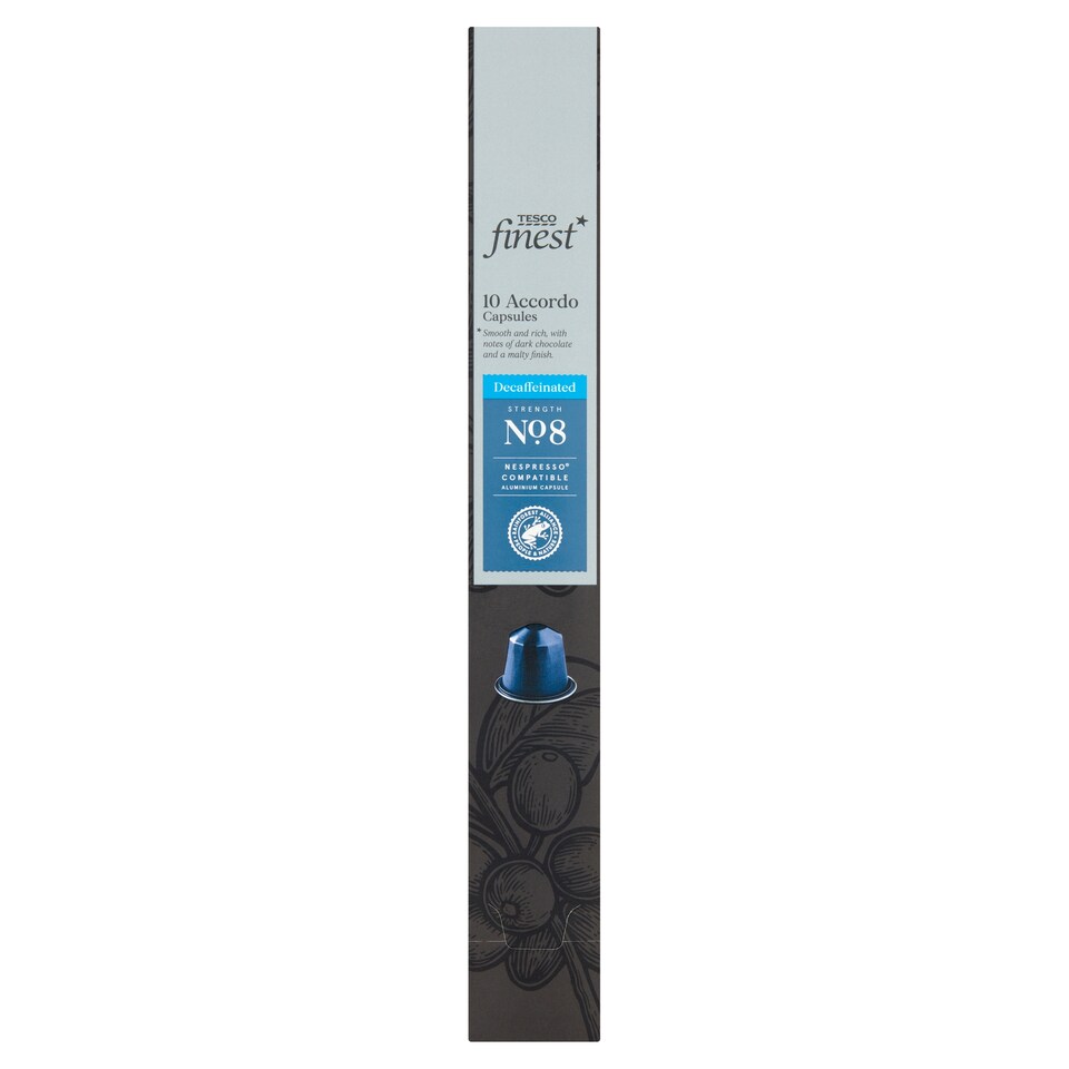 Tesco Finest Decaffeinated Accordo Coffee Capsules 54g