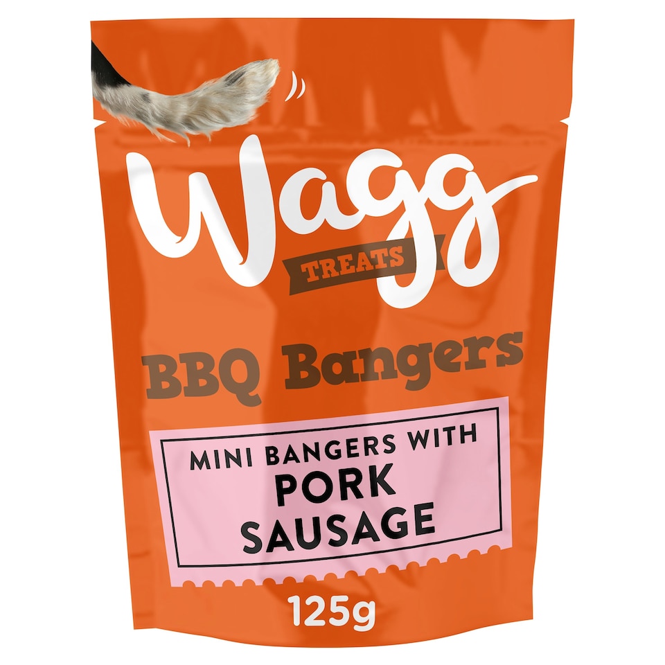 Wagg BBQ Bangers Dog Treat 125g Clip Strip
