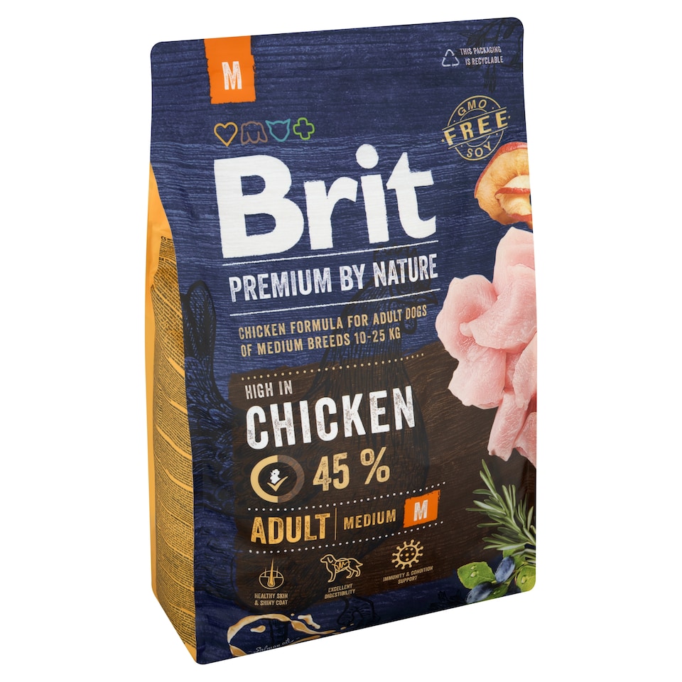image 1 of Brit Premium by Nature Adult M Complete Dog Food 3kg