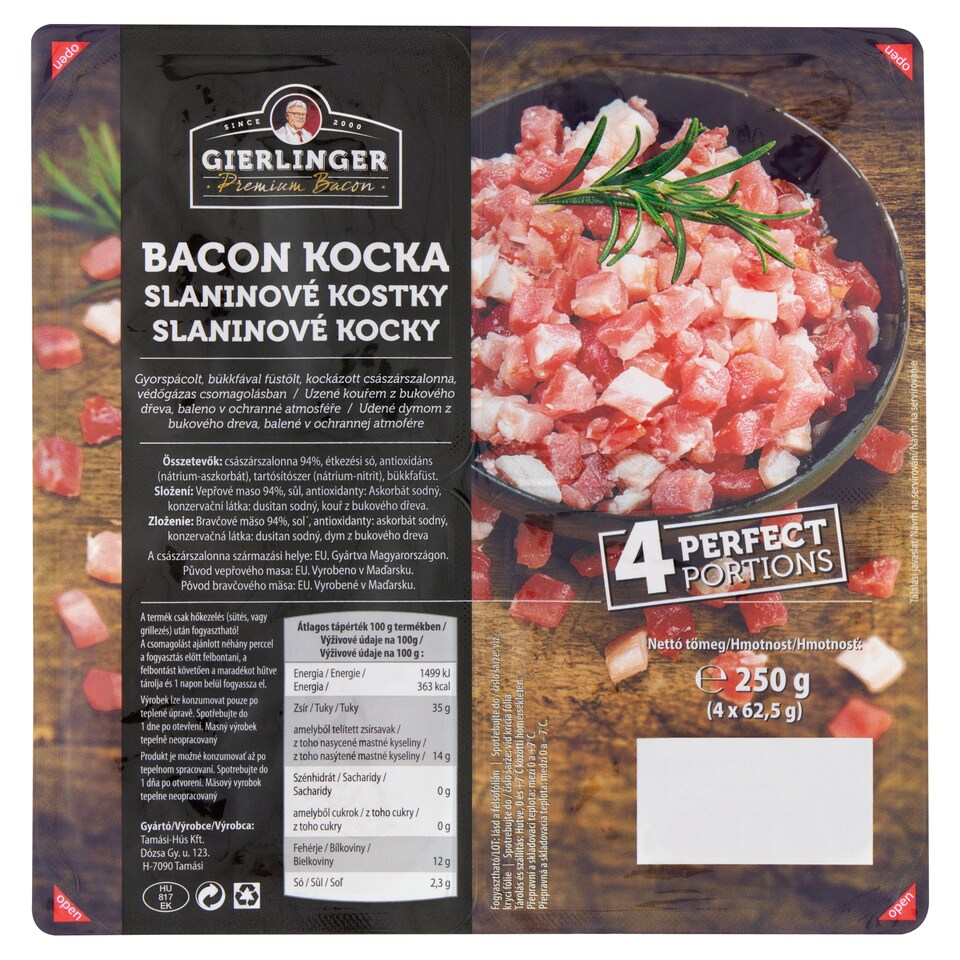 image 1 of Gierlinger Bacon Cubes 4 x 62,5 g (250 g)
