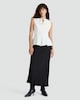 image 3 of F&F Tie Front Sleeveless Blouse in Ivory