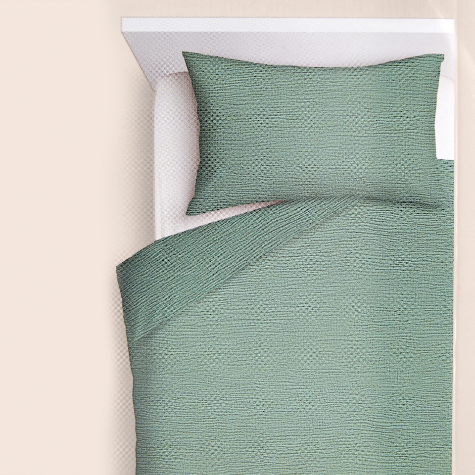 image 1 of F&F Home Muslin Sage Duvet Set 140 x 200 cm