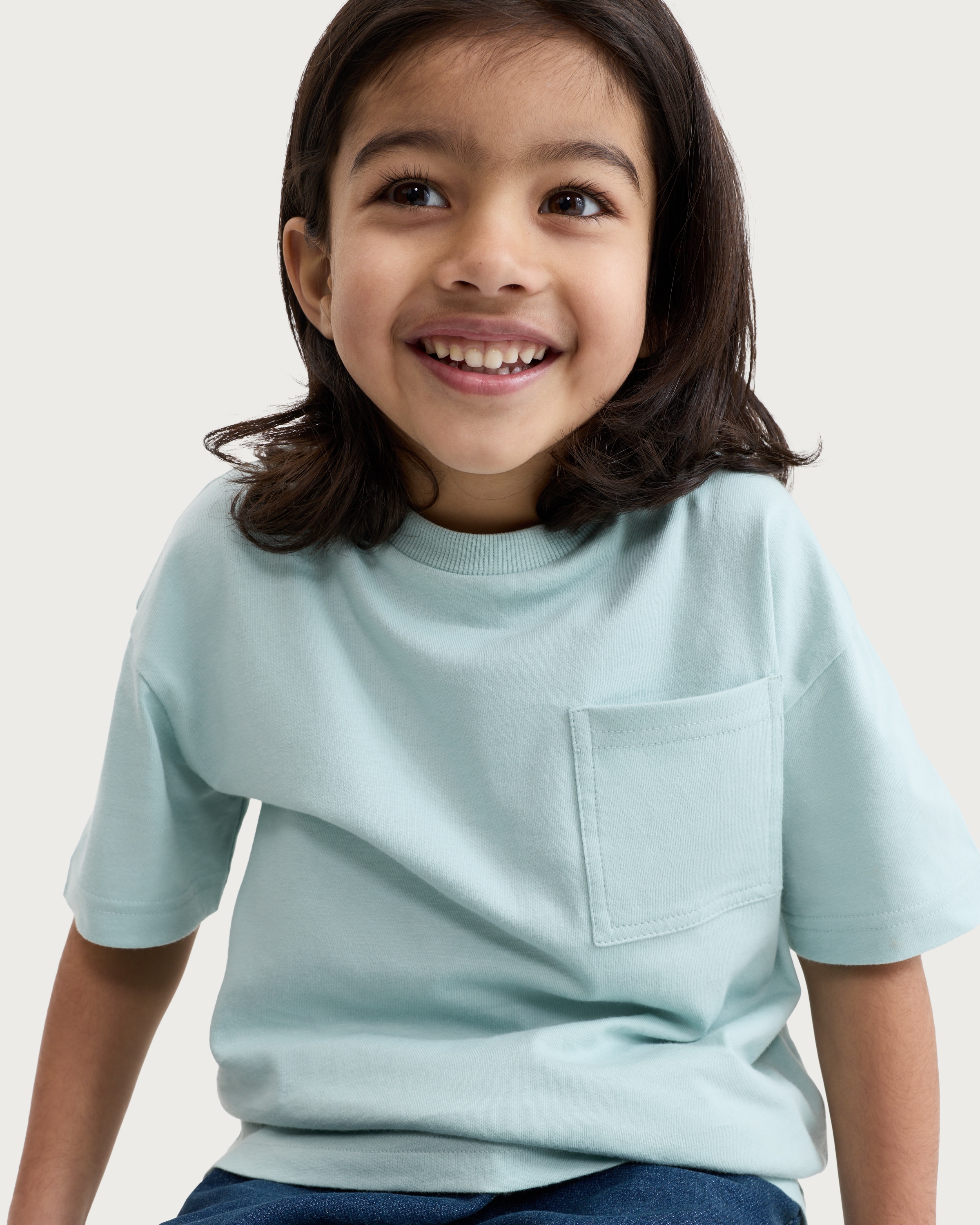 F&F Boys Pure Cotton Pocket Front Short Sleeved T-Shirt in Mint