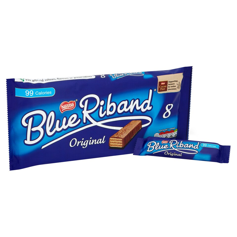 image 1 of Nestle Blue Riband Milk Chocolate Wafer Biscuits Multipack, 8 Pack 154.4g