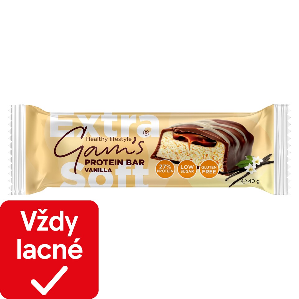 obrázok 1 z Gam's Protein ExtraSoft Bar Vanilla 40 g