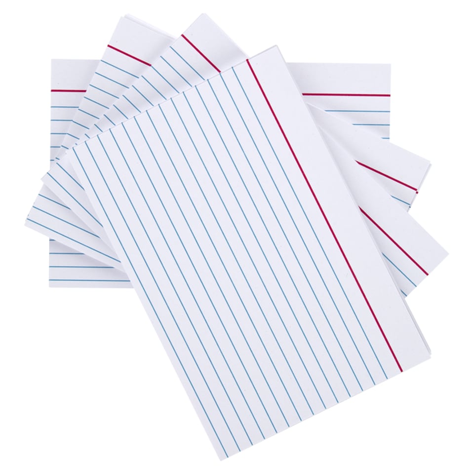 Tesco Large Record Cards 100 Pack