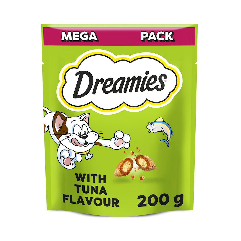 image 1 of Dreamies Cat Treat Biscuits with Tuna Mega Pack 200g