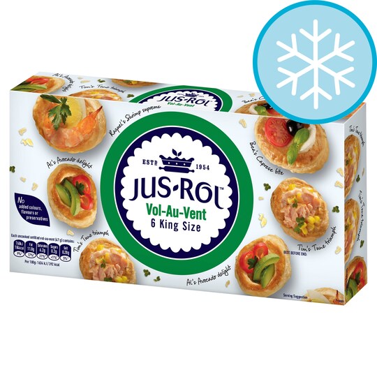 Jus Rol 6 Puff Pastry Cases 284G Tesco Groceries