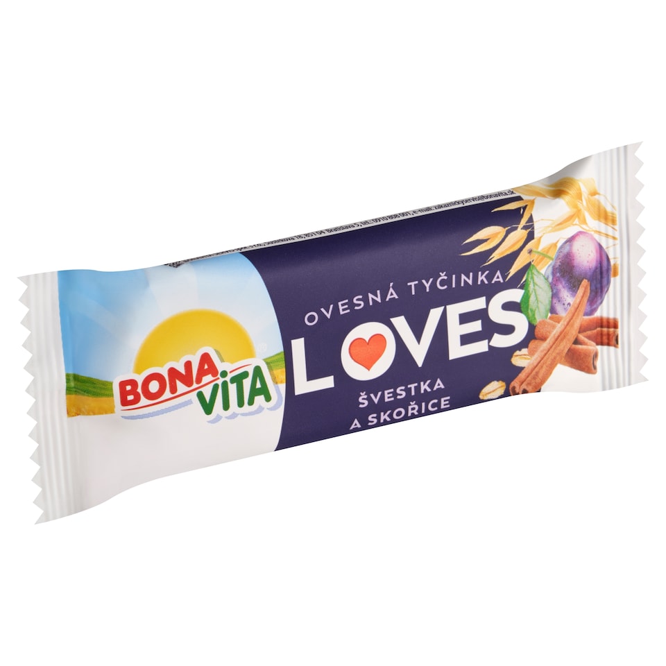 image 1 of Bona Vita Loves Unbaked Oat Bar with Dried Plums and Cinnamon 40 g