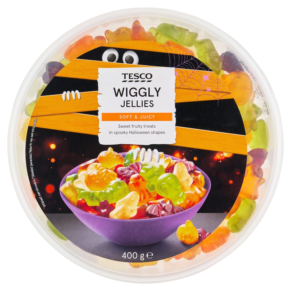 Tesco Wiggly želé cukríky s ovocnými príchuťami 400 g