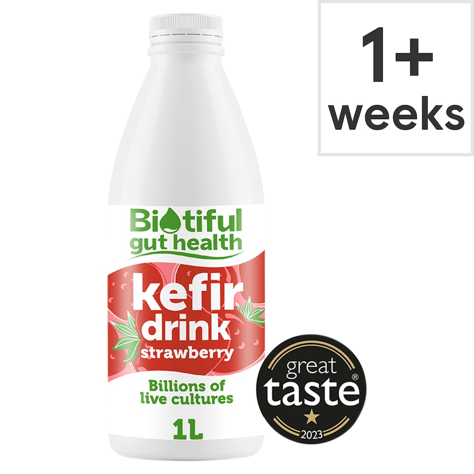 image 1 of Biotiful Gut Health Kefir Drink - Strawberry 1L