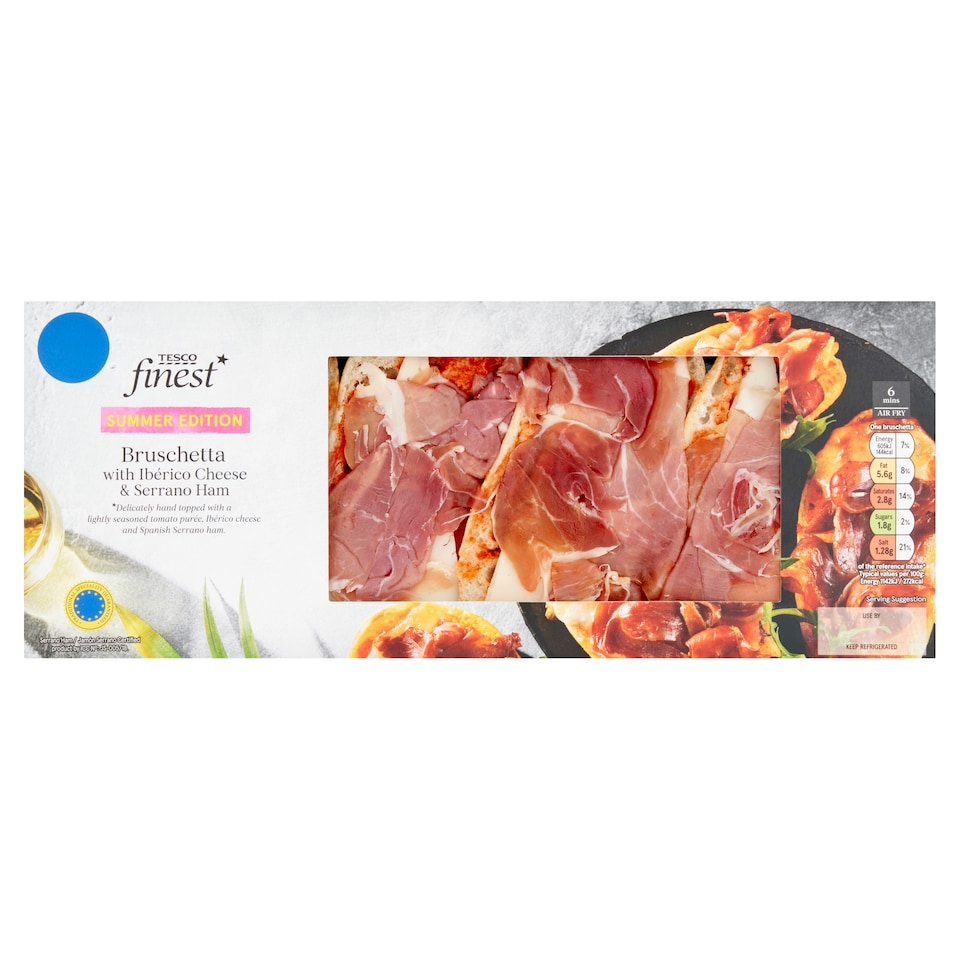 Tesco Finest Bruschetta with Iberico Cheese & Serrano Ham 210g