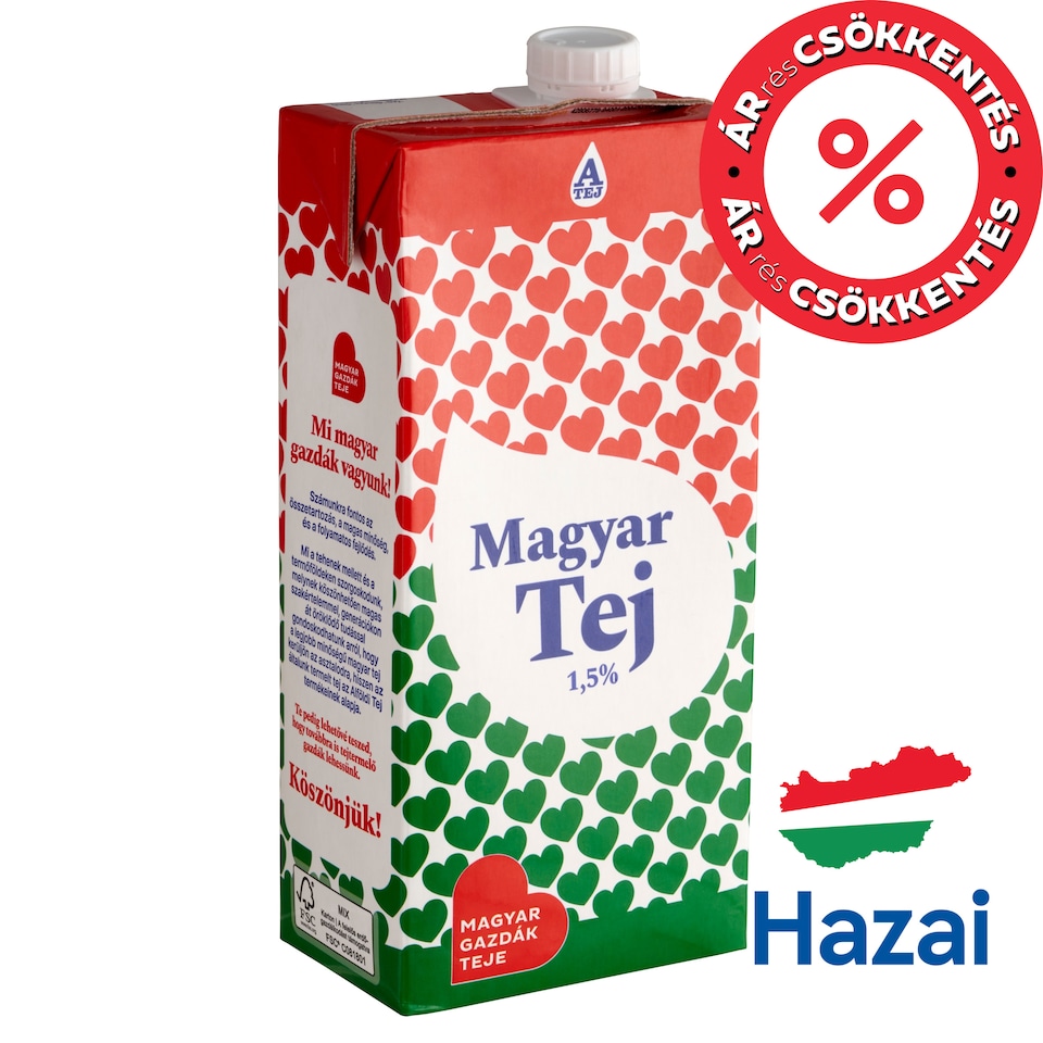 Magyar Tej UHT zsírszegény tej 1,5% 1 l