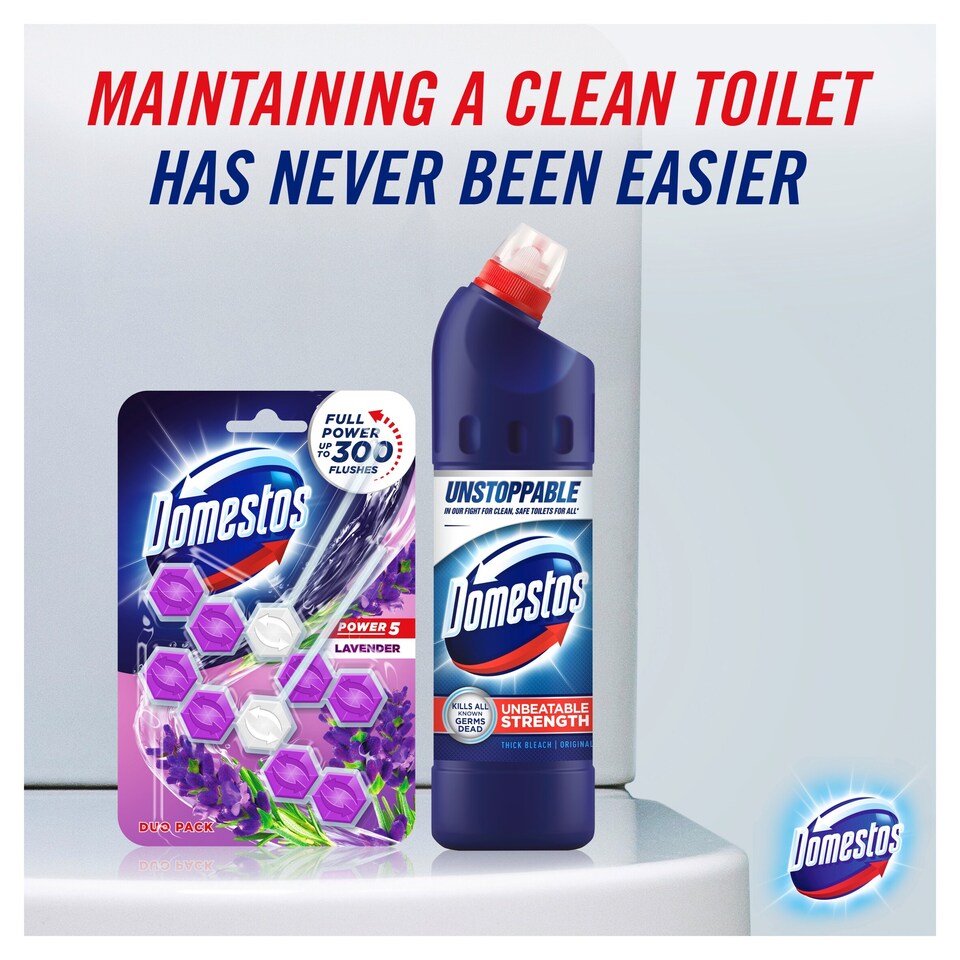 image 1 of Domestos Power 5 Rim Block Lavender 2 X 55G
