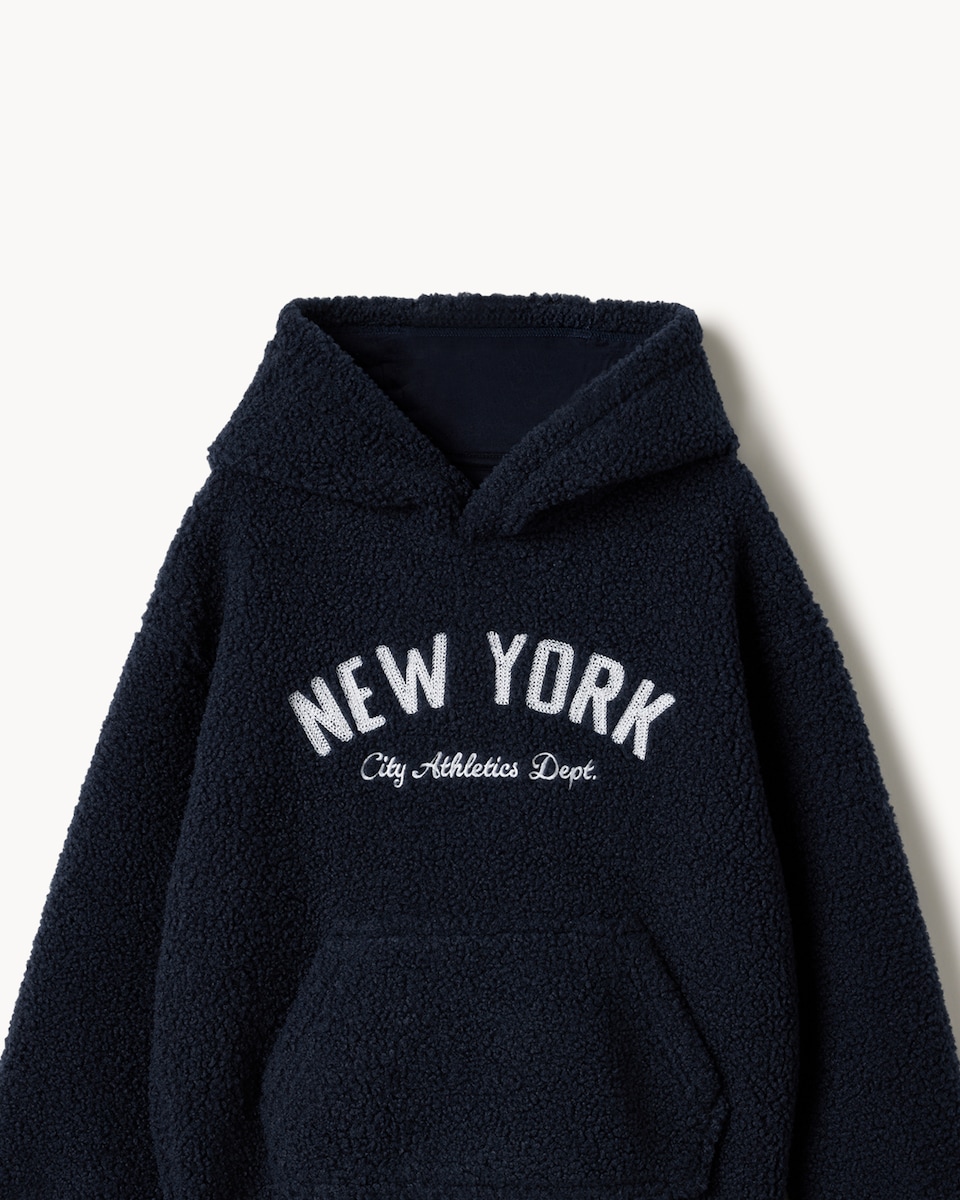 image 1 of F&F Boys Borg New York Hoodie in Navy