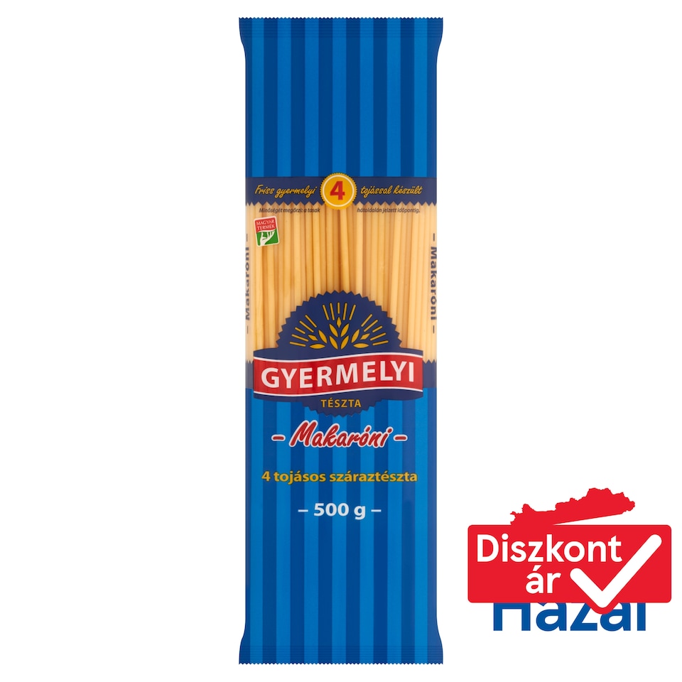 Gyermelyi makaróni 4 tojásos száraztészta 500 g