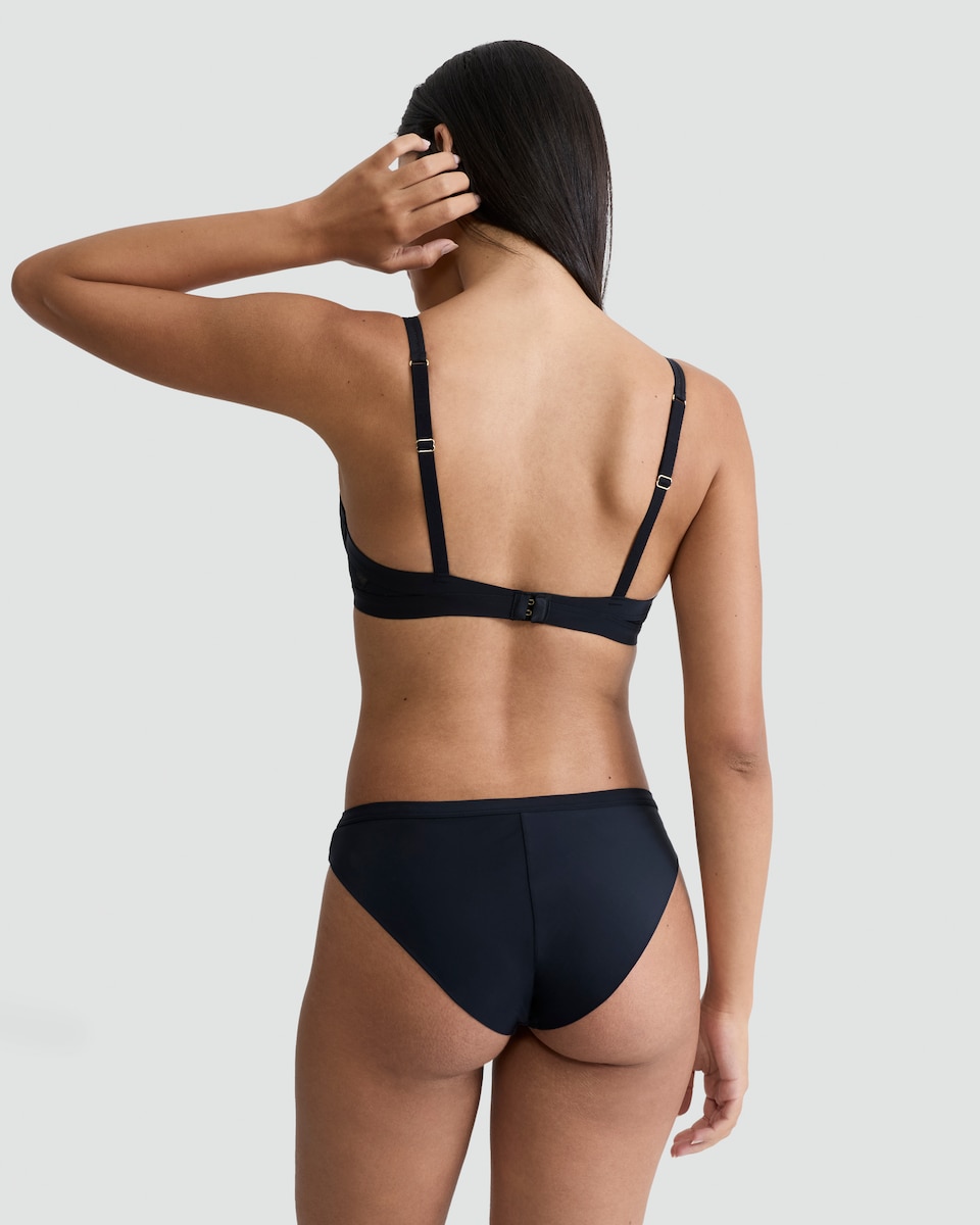 image 1 of F&F Floral Lace Panel Brazilian Knickers in Black