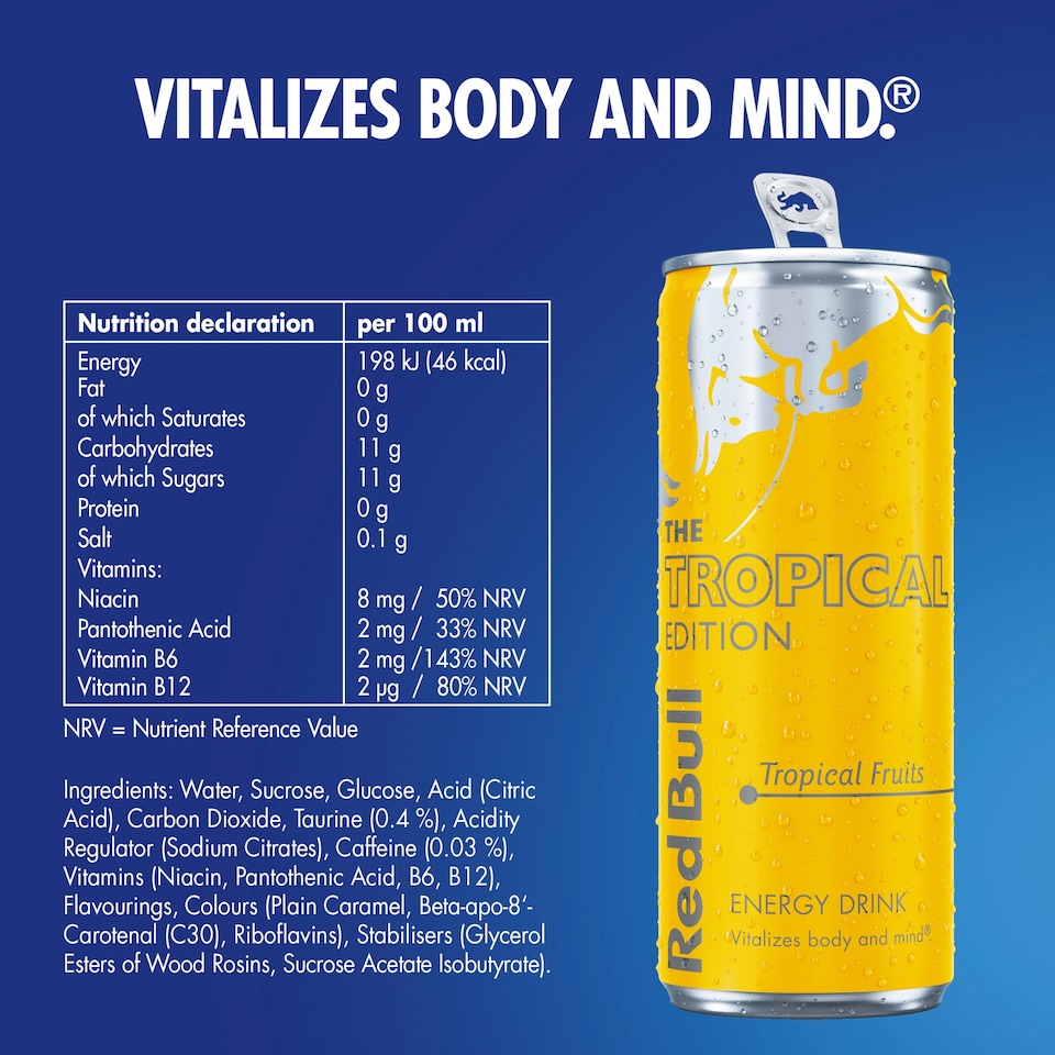 image 1 of Red Bull The Tropical Edition Energy Drink - Tropical Fruits 355ml