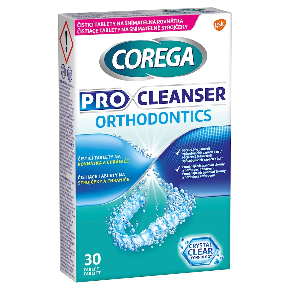 image 1 of Corega Pro Cleanser Orthodontics Clean & Fresh Cleaning Tablets 30 pcs