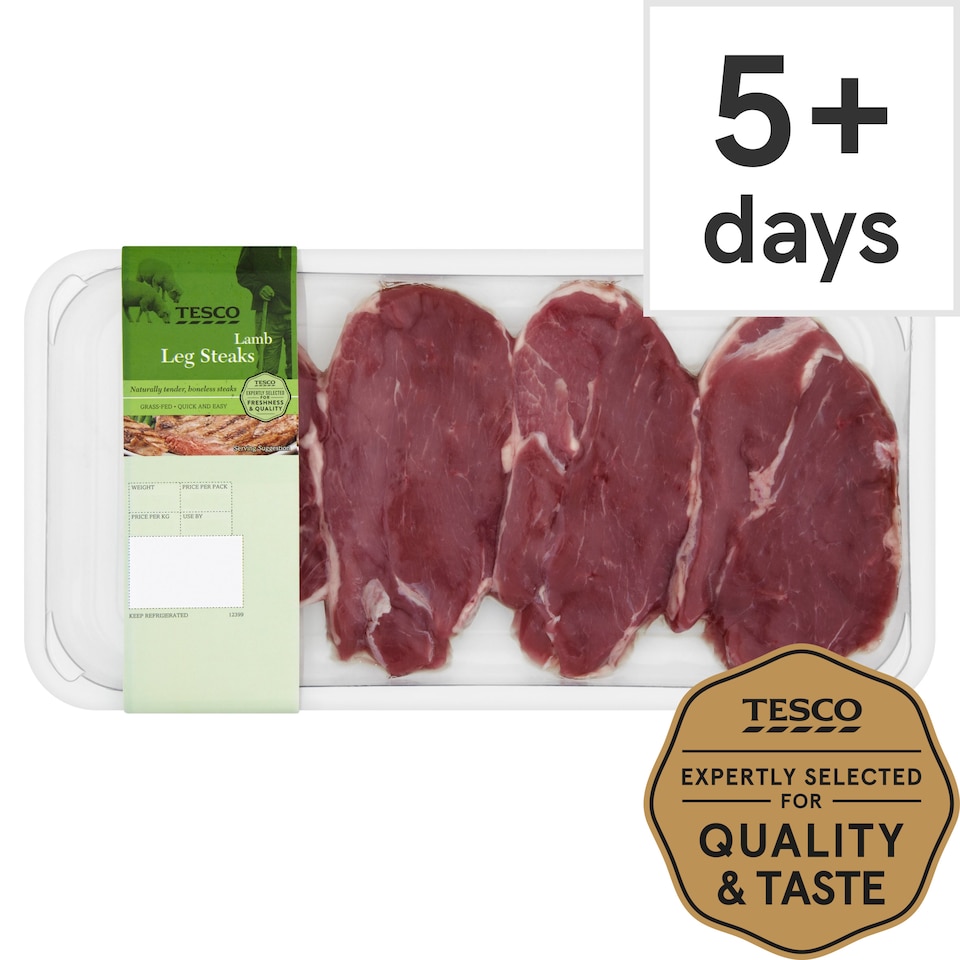 image 1 of Tesco Lamb Leg Steaks Welsh 450G