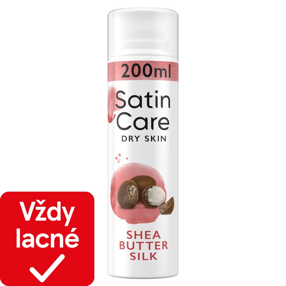 obrázok 1 z Dámsky gél na holenie Gillette Satin Care, Shea Butter Silk, 200 ml