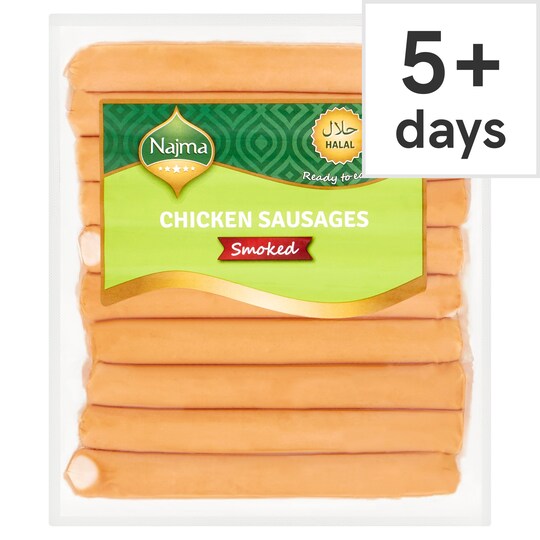 Najma Halal Chicken Smoked Sausages 400G Tesco Groceries