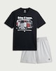 image 4 of Volkswagen Pure Cotton Bring It Home Short Pyjama Set in Multi