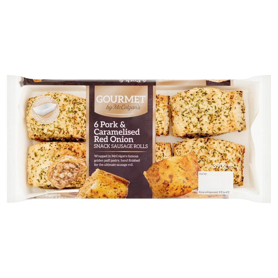 Gourmet by McColgans Mini Pork & Caramelised Red Onion Sausage Rolls 390g