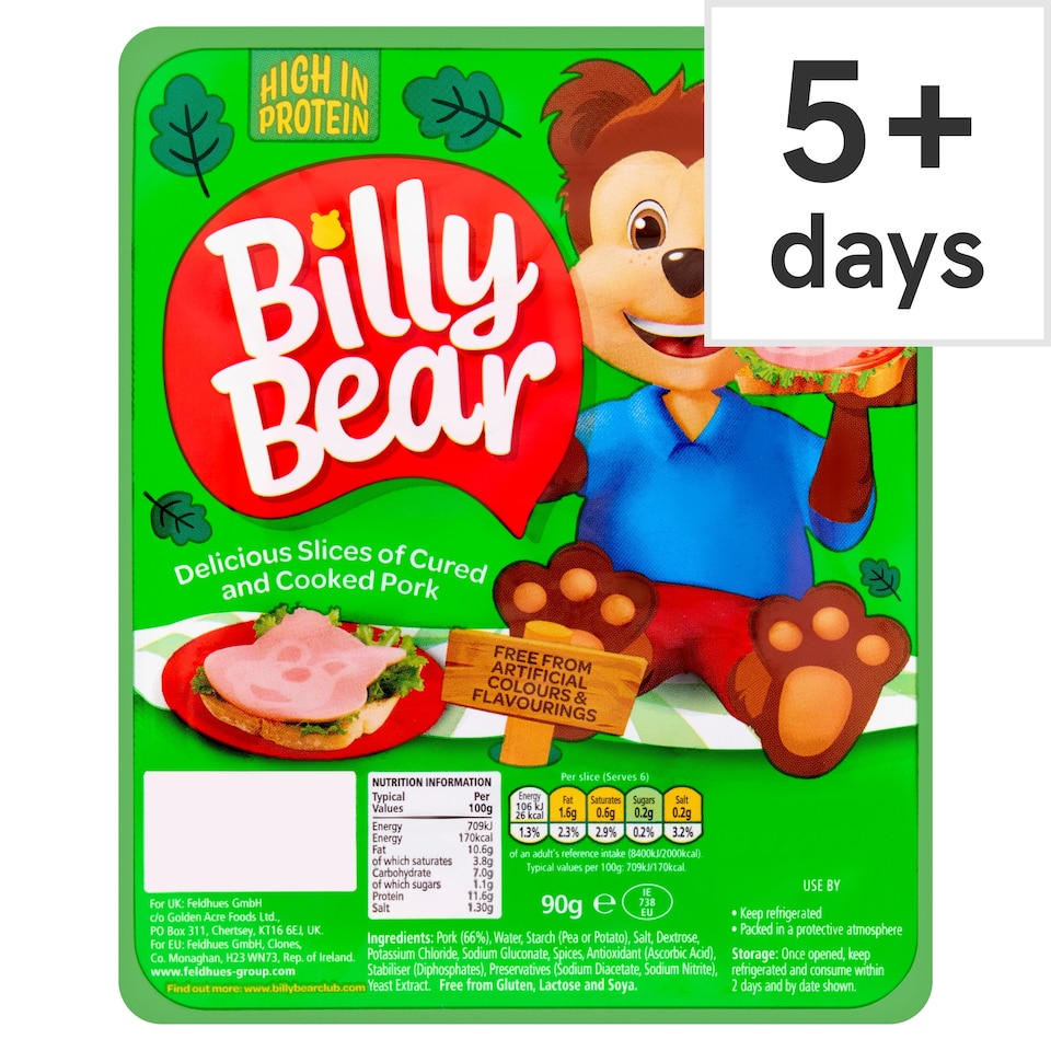 Billy Bear Slices Of Pork Sausage 90G