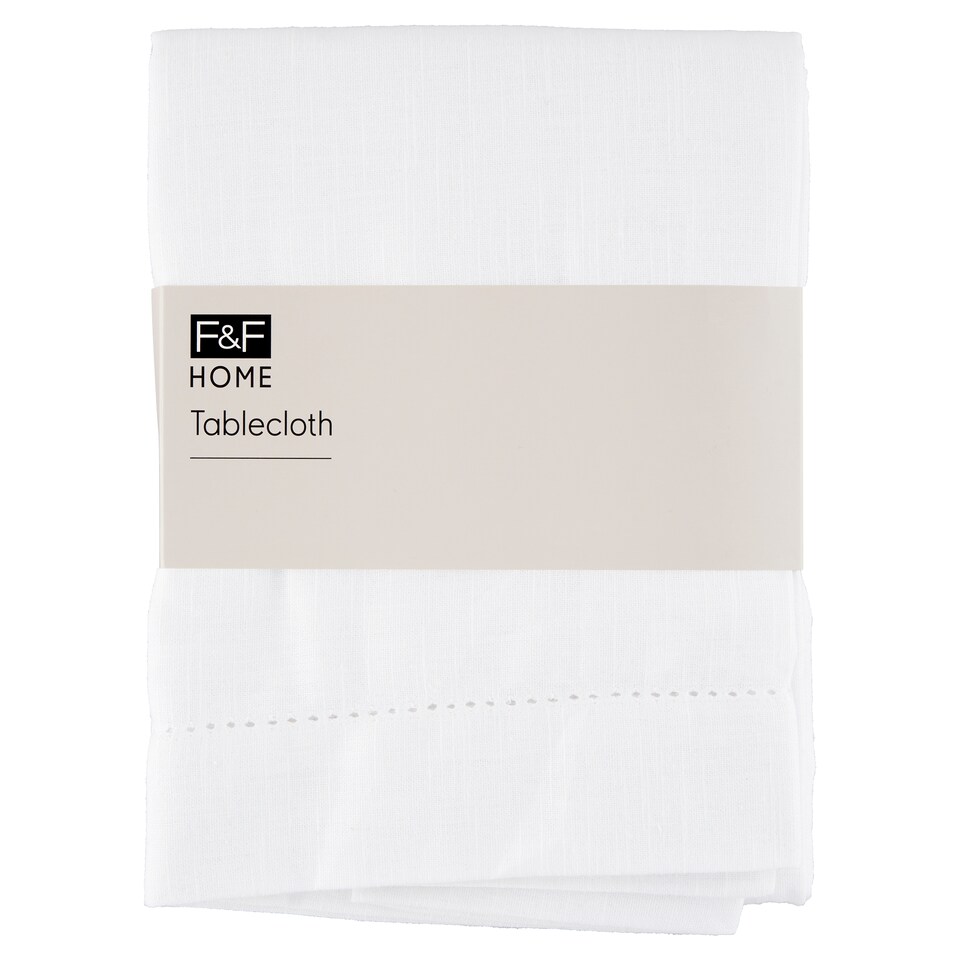F&F Home White Tablecloth 130 cm x 180 cm