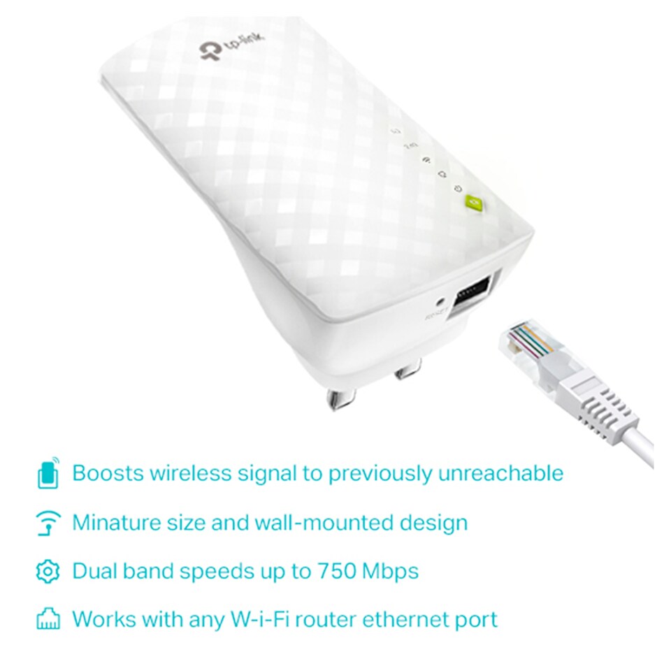image 1 of Tp-Link Ac750 Dual Band Wi-Fi Range Extender