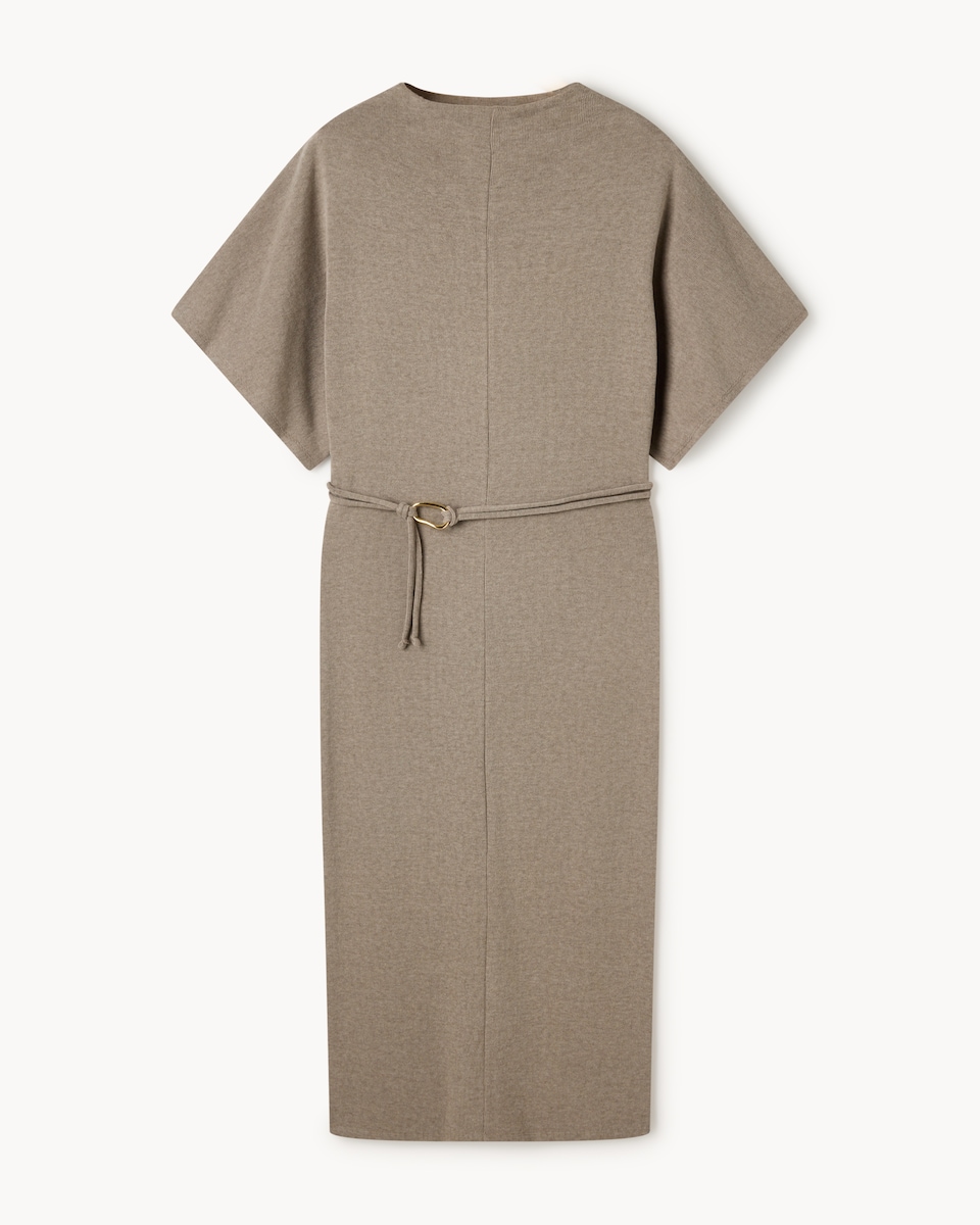 image 1 of F&F Brushed Cape Maxi Dress in Neutral