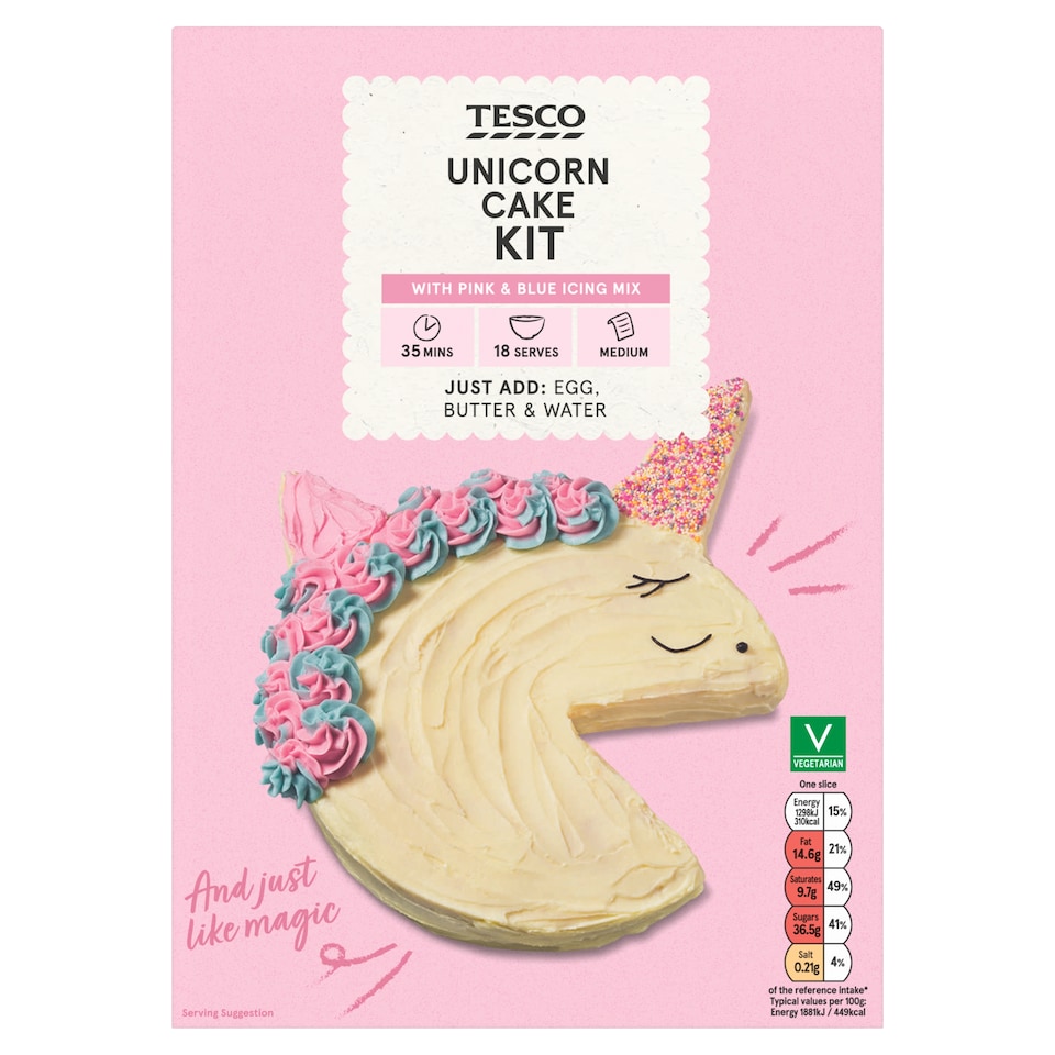 Tesco Unicorn Cake Kit 849g