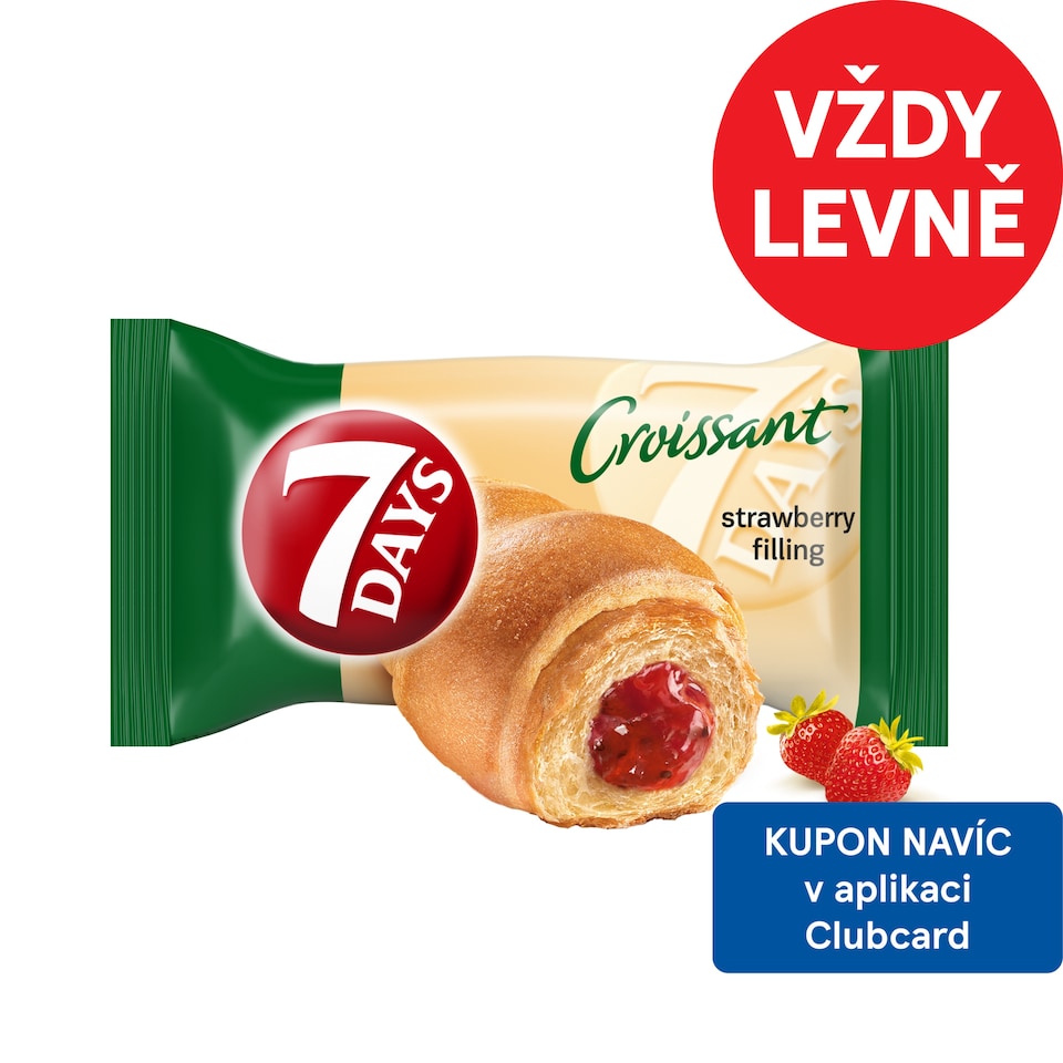 7 Days Croissant s jahodovou náplní 60g