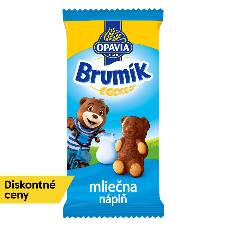 Opavia Brumík Mliečna náplň jemné pečivo 30 g