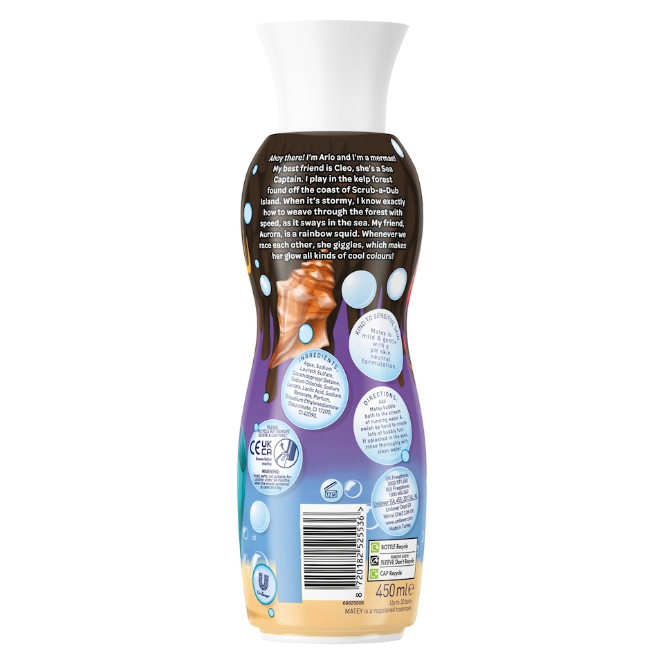 image 1 of Matey Merman Bubble Bath 450Ml
