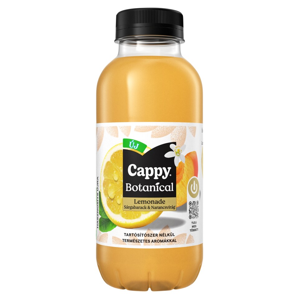 Cappy Botanical szénsavmentes citromos üdítőital sárgabaracklével és narancsvirág-kivonattal 400 ml